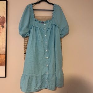 STONEY CLOVER LANE x Target SHORT SLEEVE RUFFLE DRESS - BLUE 1X